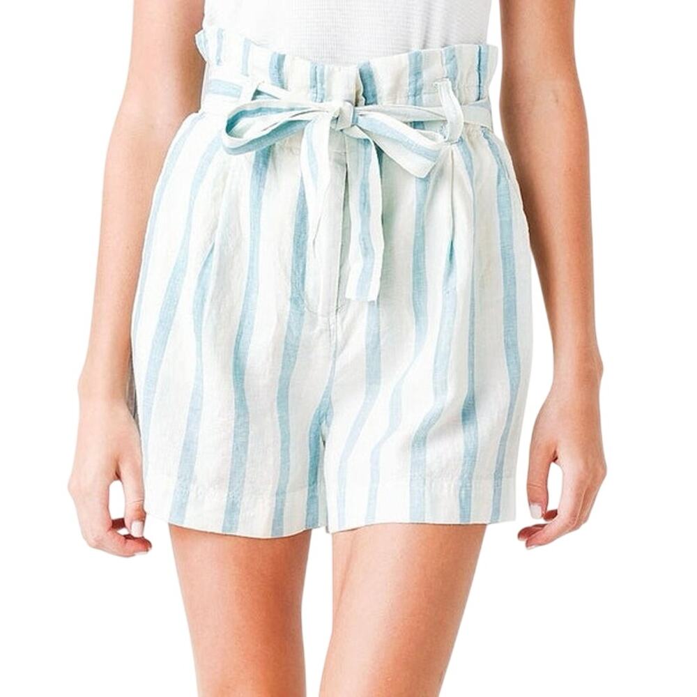 NWT Faherty Cypress Linen Shorts in Ocean Catalina Stripe, M